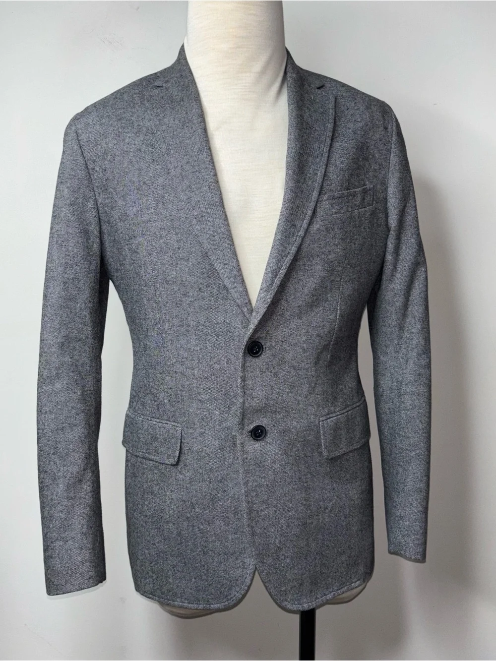 BANANA REPUBLIC Gray Donegal Tailored-Fit Two Button Blazer Sports Coat 38R